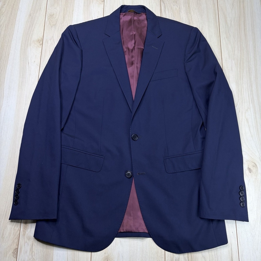 Brooks Brothers Brooksgate Milano Vitale Barberis Wool Blazer Mens 38R Navy Blue